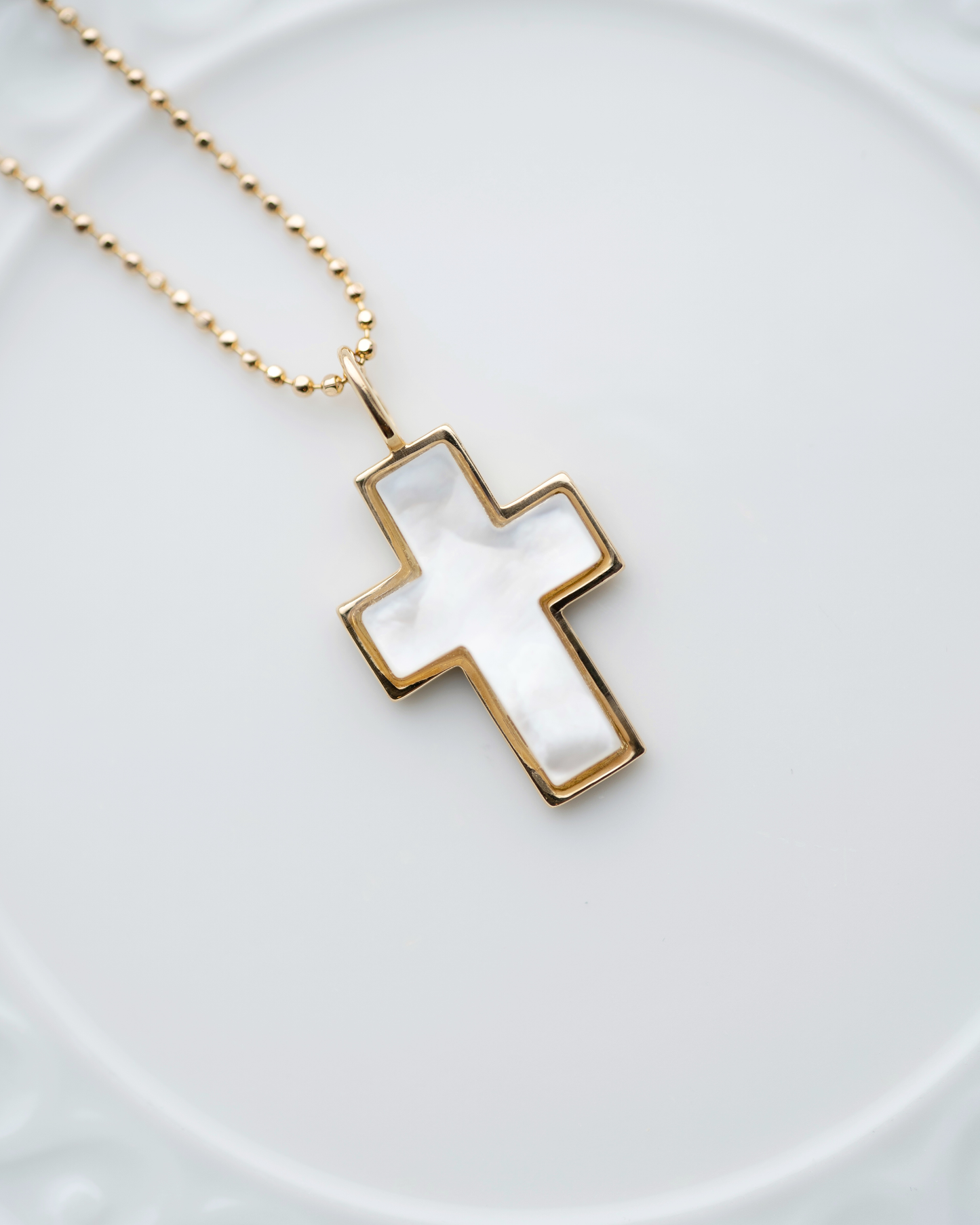 Purity - Mother of Pearl Cross Pendant Top