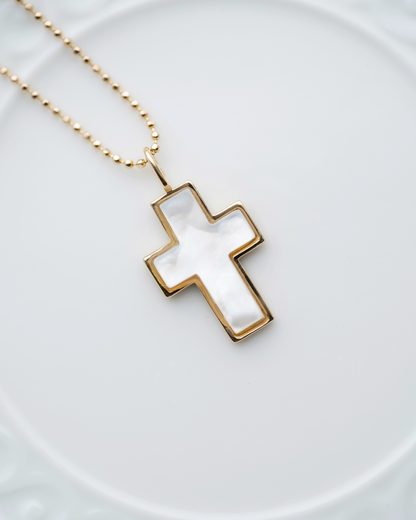 Purity - Mother of Pearl Cross Pendant Top